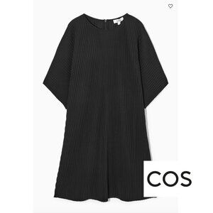 COS PLEATED BLACK DRESS XSv